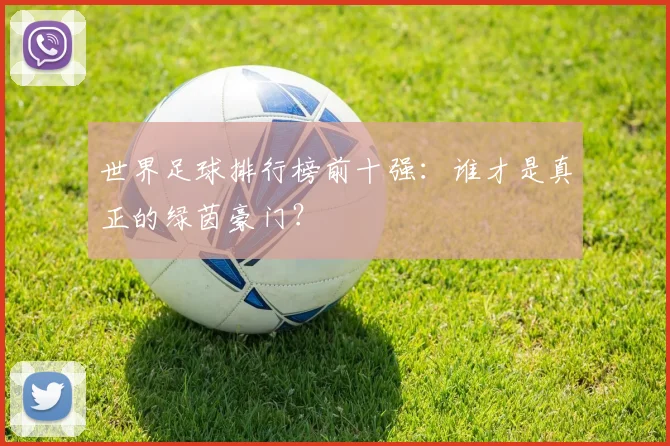 世界足球排行榜前十强：谁才是真正的绿茵豪门？